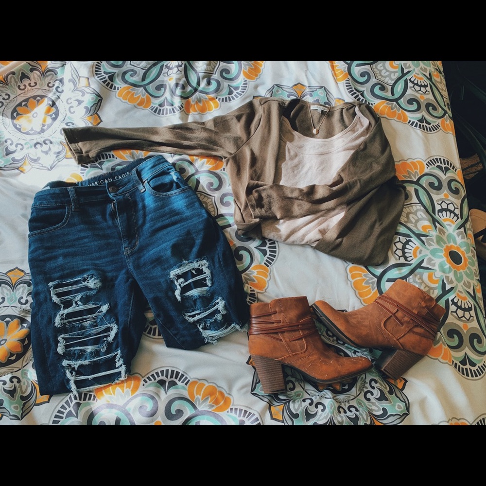 Olive green cardigan